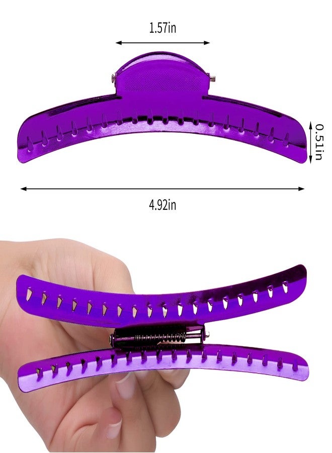 Vintage of Metal Finger Wave Hair Clips Clamps Aluminum Tip Finger Hair Clips Modeling Clamps Suitable for home and outdoor (12PCS Purple) - Image 4