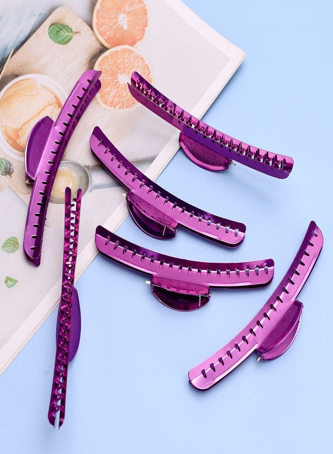 Vintage of Metal Finger Wave Hair Clips Clamps Aluminum Tip Finger Hair Clips Modeling Clamps Suitable for home and outdoor (12PCS Purple) - Image 5