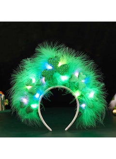 St Patrick'S Day Headband Light Up Shamrock Head Band Green Feather Led Irish Hair Band Festival Party Costume Hair Accessories For Women And Girls - pzsku/ZDA11D7030454B7098583Z/45/_/1735566994/8e7627ee-2a65-494c-8bf0-59b3d83f4bf7