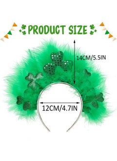 St Patrick'S Day Headband Light Up Shamrock Head Band Green Feather Led Irish Hair Band Festival Party Costume Hair Accessories For Women And Girls - pzsku/ZDA11D7030454B7098583Z/45/_/1735567012/8499c4c2-cf0f-4a4b-9c6a-d9402363ee09