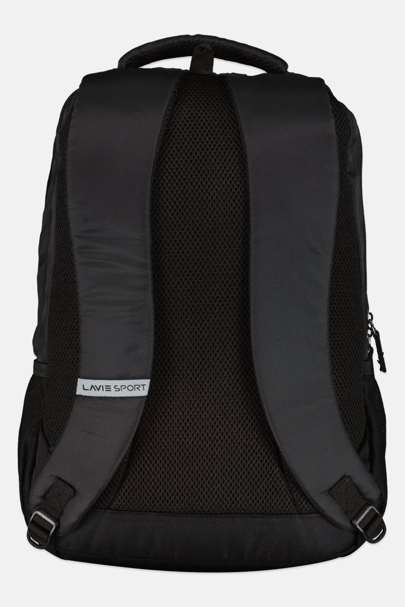 Lavie حقيبة ظهر للرجال بشعار العلامة التجارية، سوداء - Image 2