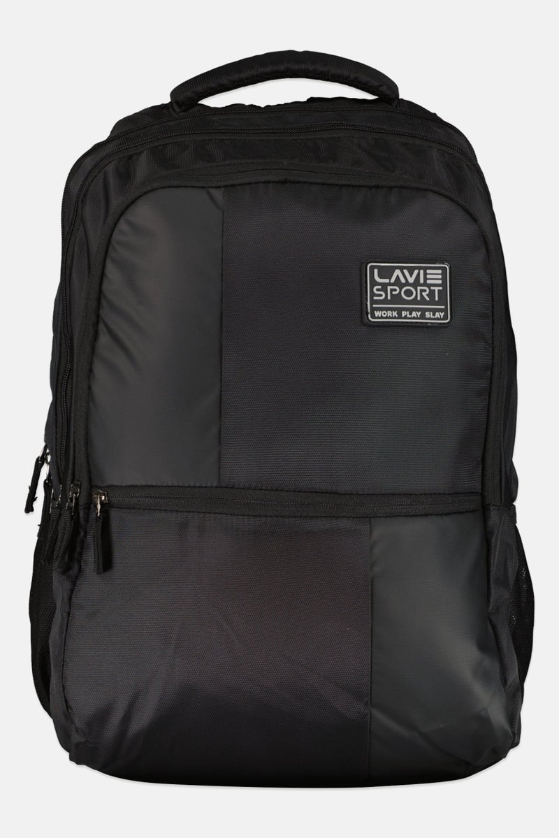 Lavie حقيبة ظهر للرجال بشعار العلامة التجارية، سوداء - Image 1