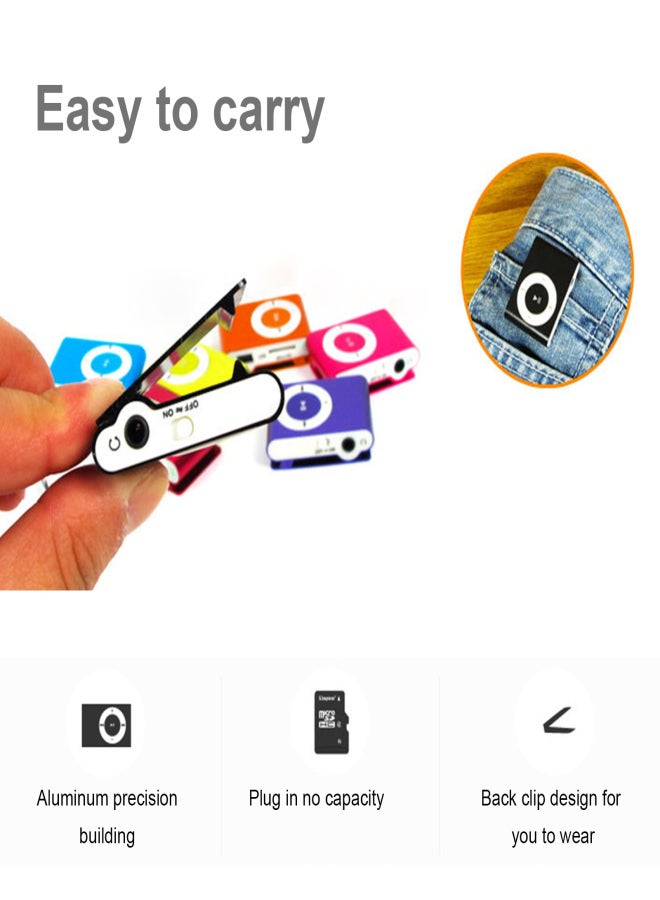 Mini Portable USB MP3 Player Mini Clip MP3 Waterproof Sport Compact Metal Mp3 Music Player with TF Card Slot  - Image 4