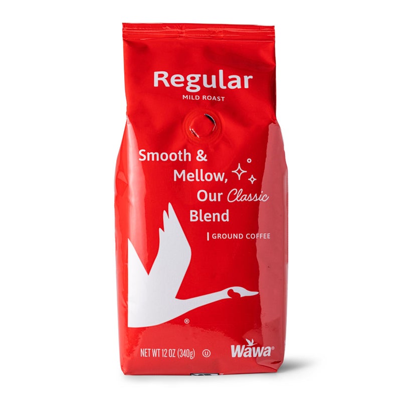Wawa Ground Coffee Mild Roast, 12 oz Bag, Regular Smooth & Balanced Classic Blend For Hot or Iced Coffee, Slightly Sweet, 100% More Responsibly Sourced from Rainforest Alliance Certified Farms - Image 1