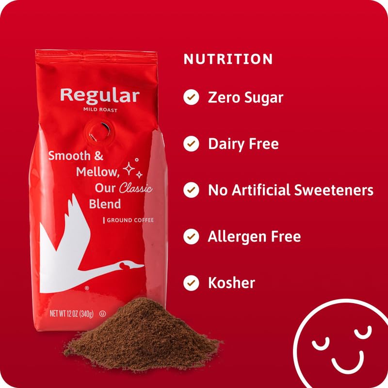 Wawa Ground Coffee Mild Roast, 12 oz Bag, Regular Smooth & Balanced Classic Blend For Hot or Iced Coffee, Slightly Sweet, 100% More Responsibly Sourced from Rainforest Alliance Certified Farms - Image 2