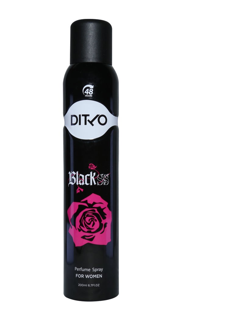 Ditto - Black SS Perfume Spray For Women 200ml - Image 1