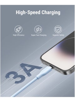 VOLTME 60W Powerlink Moss USB-C to Lightning Cable (1.2m) for iPhone 14/13/12 Pro Max, 12/11 Pro, X/XS/XR, 8 Plus | 3A Zinc-Alloy Connector | Supports Power Delivery for Fast Charging and Data Transfer | Durable Design for Enhanced Longevity and Performance- Blue  - Image 3