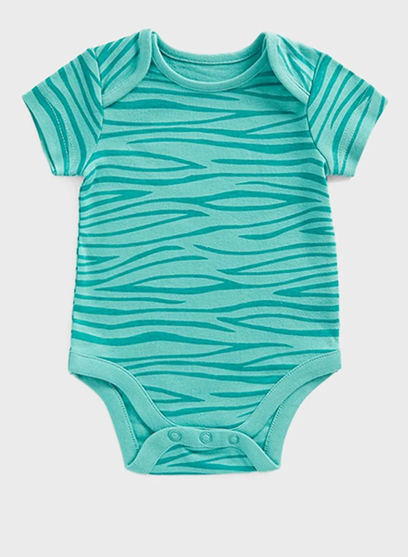 mothercare Infant 3 Pack Striped Bodysuit