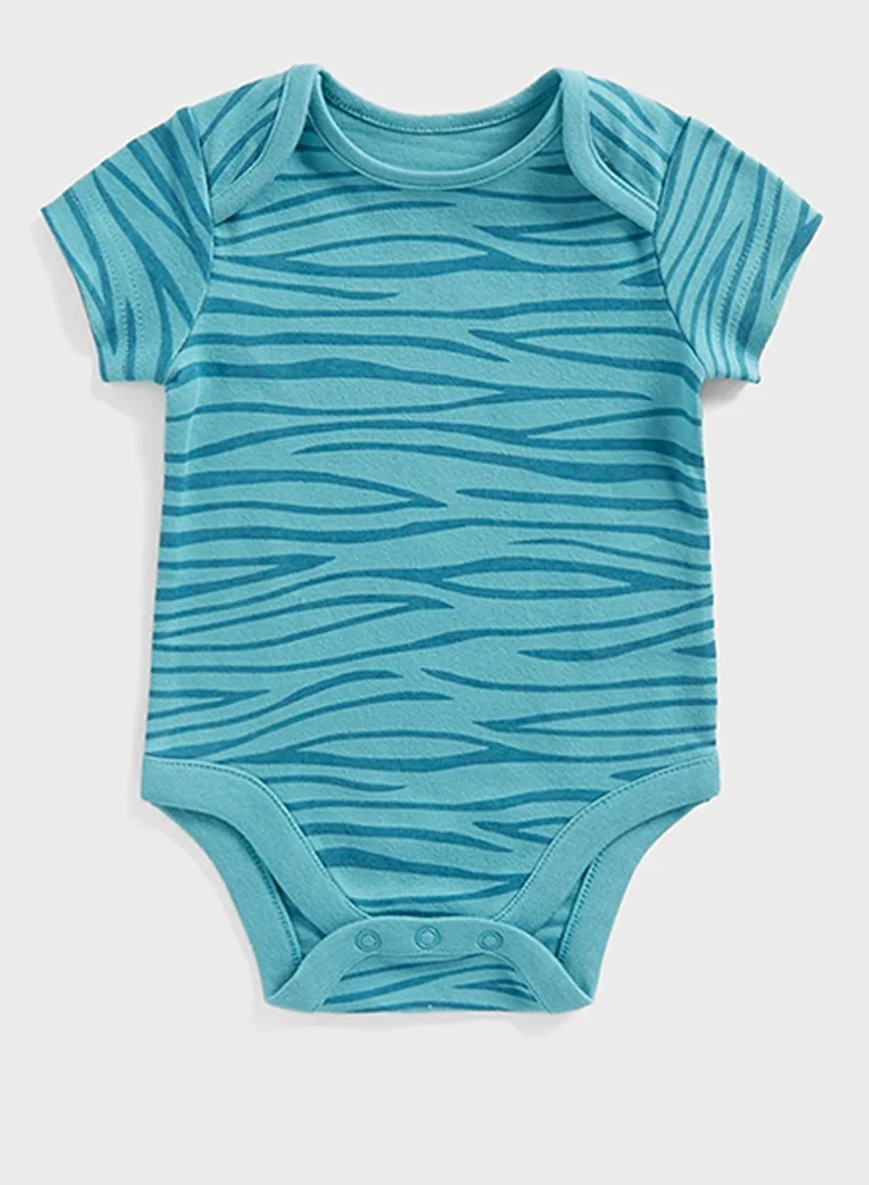 mothercare Infant 3 Pack Striped Bodysuit