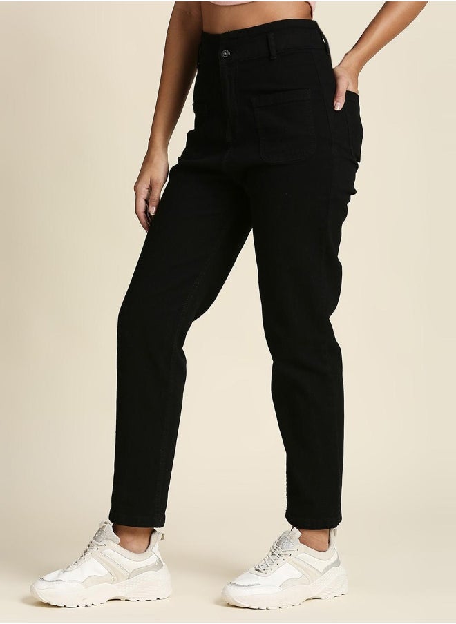 HIGH STAR Women Black High-Rise Stretchable Jeans  - Image 3