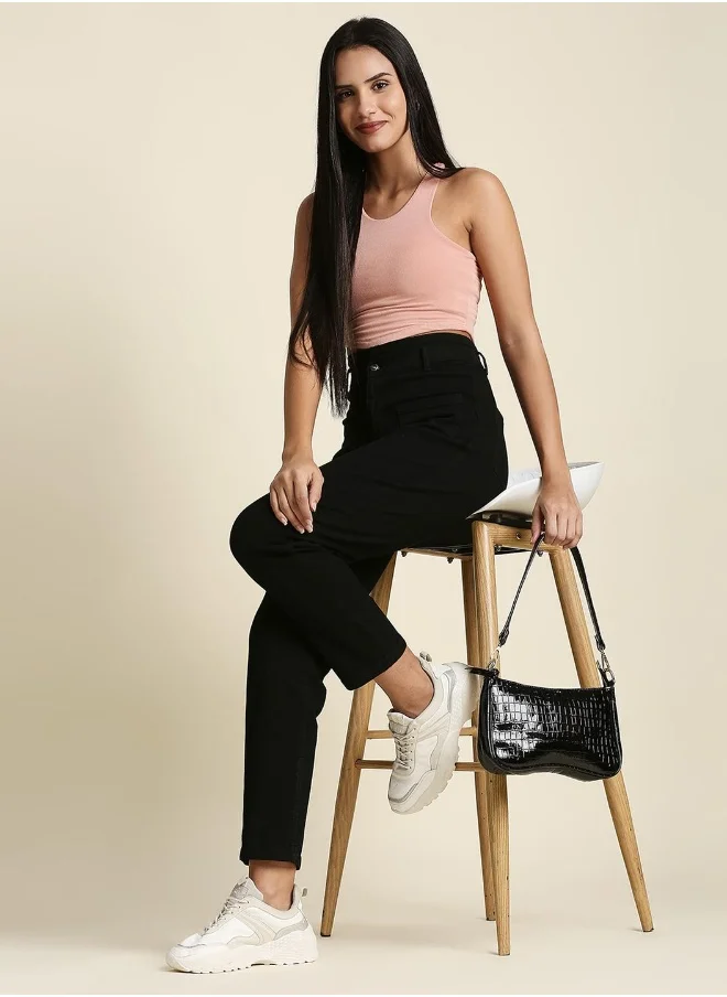 هاي ستار Women Black High-Rise Stretchable Jeans