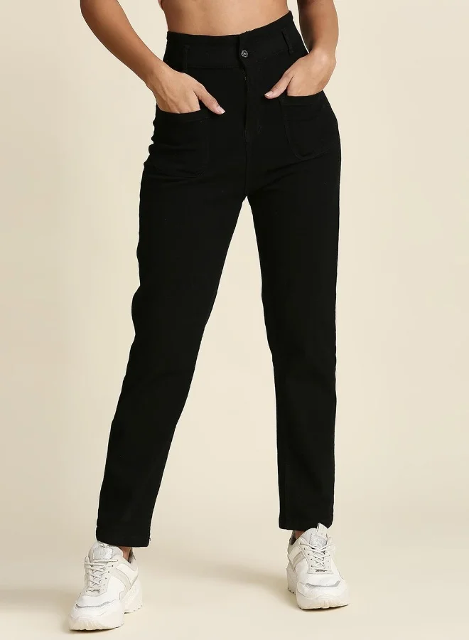 HIGH STAR Women Black High-Rise Stretchable Jeans