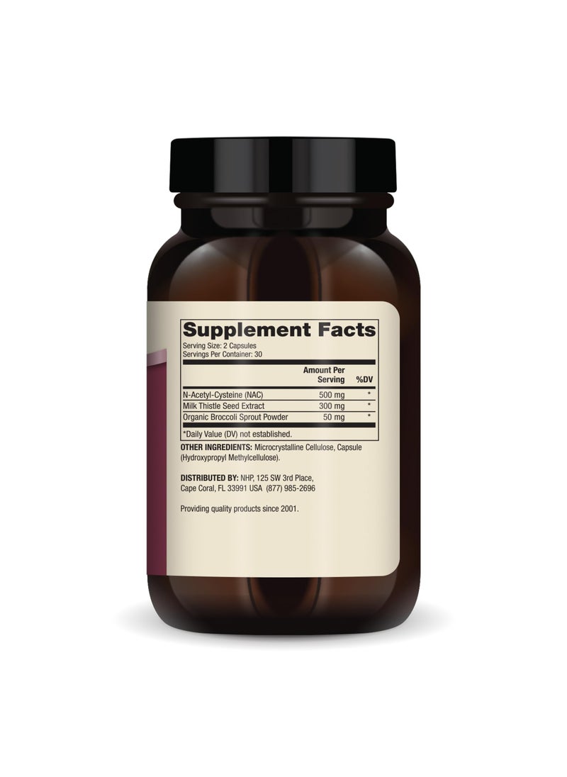 Dr. Mercola Nac with milk thistle 500 mg n-acetyl-cysteine per serving, 60 capsules | dietary supplement  - Image 2