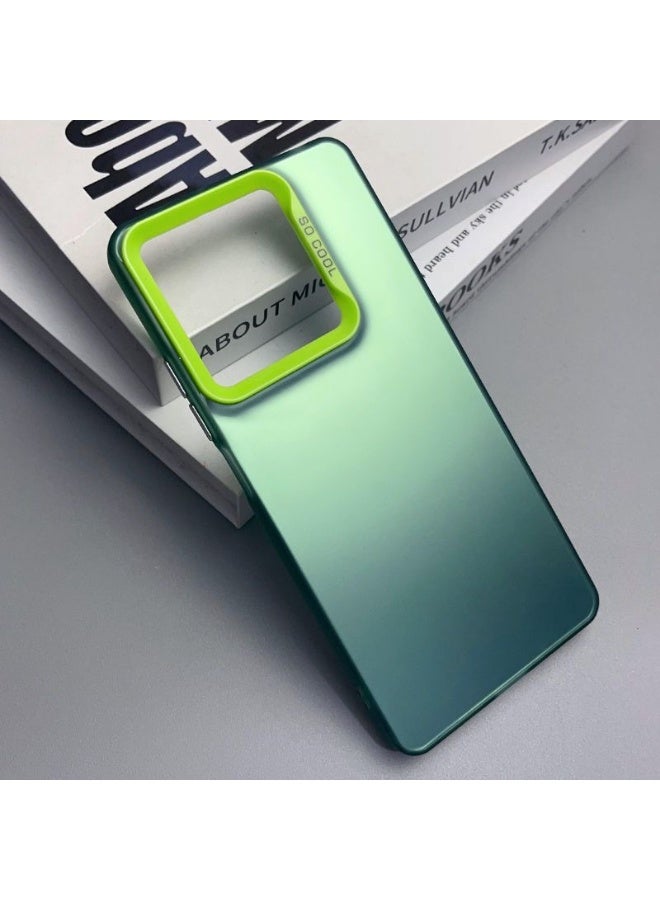 TECNO POP 7 4G Green Mobile Phone Case Cover, Luxury Plating Soft Back Cover, Raised Full Camera Protection