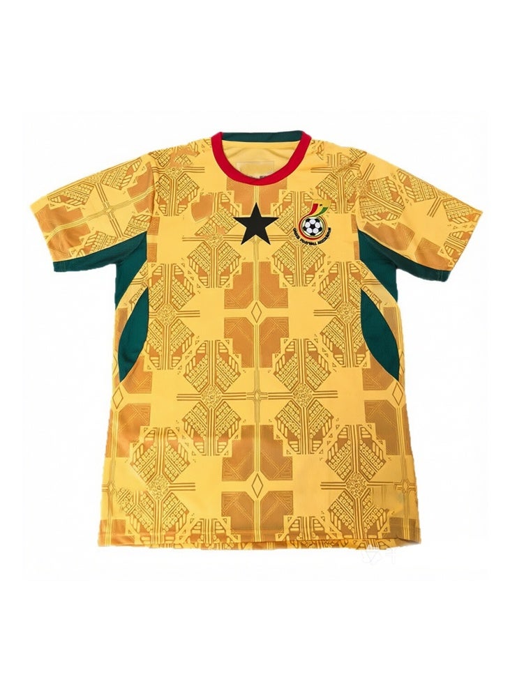 قميص غانا الخارجي لكرة القدم لكأس العالم 2026، قصير الأكمام، قميص المنتخب الوطني (النجوم السوداء) للمعجبين - Image 1