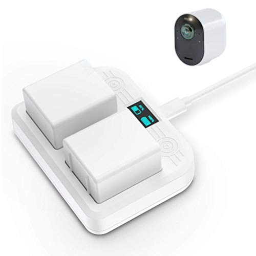 HOLACA Battery Charger Station Compatible with Arlo Ultra/Ultra 2 Arlo Pro 3 and Pro 3 Pro 4 Pro 5S Floodlight Camera - Dual Charging Station (2 Ports)(LED Display) - Charger for Arlo Battery Only - Image 1