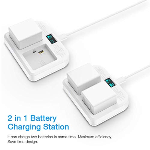 HOLACA Battery Charger Station Compatible with Arlo Ultra/Ultra 2 Arlo Pro 3 and Pro 3 Pro 4 Pro 5S Floodlight Camera - Dual Charging Station (2 Ports)(LED Display) - Charger for Arlo Battery Only - Image 3