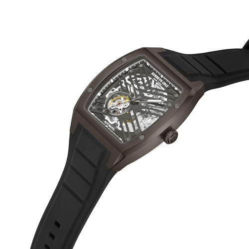 Kenneth Cole Automatic Grey Dial with Black Silicone Strap Watch for Men - Image 2