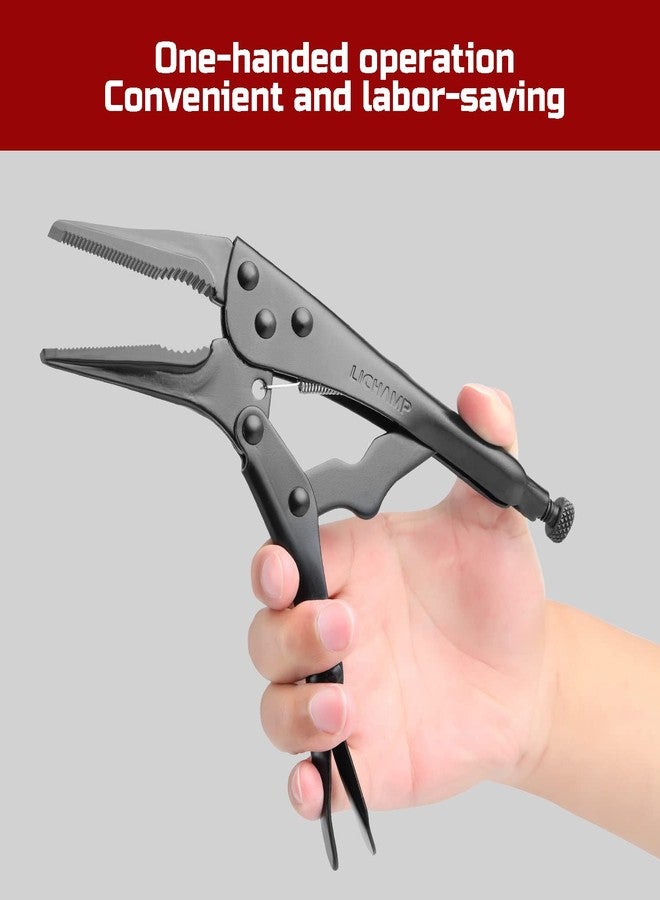 Lichamp مجموعة كماشة قفل ملزمة من Lichamp، 5 قطع، 10 9 7 6 5 بوصة، كماشة فك منحنية ومجموعة كماشة بمقبض فك منحني - Image 5