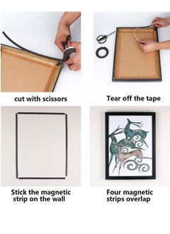 Generic Magnetic Tape with Adhesive Flexible Self-adhesive Magnetic Roll Tape Ideal for DIY Art Projects and Fridge Organization  - Image 4