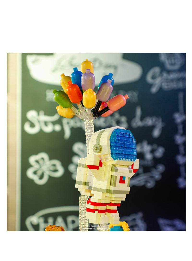 Zikra Balloon Astronaut Building Set with Dust Cover, 489 PCS Mini Micro Spaceman Blocks for Home Office Decor, Perfect Gift for Adults, Kids, Boys, and Girls, Made of Durable ABS Plastic. - Image 4