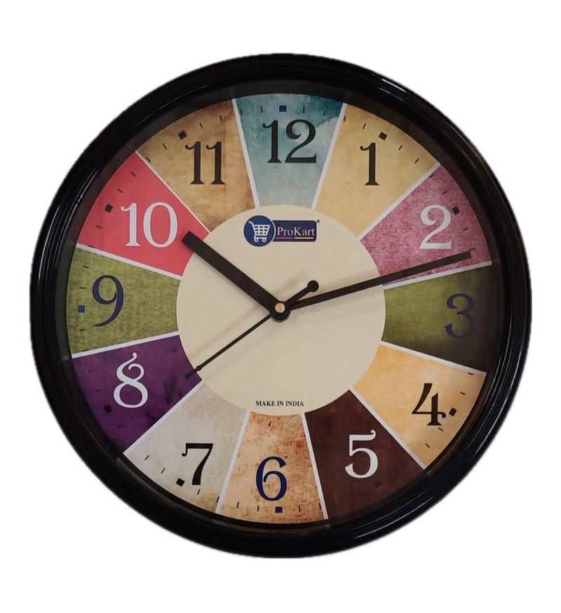 Prokart 12 Inch Modern Stylish Wall Clock Multicolor Decorative Wall Watch for Home, Office, Shop Decor. - Image 1