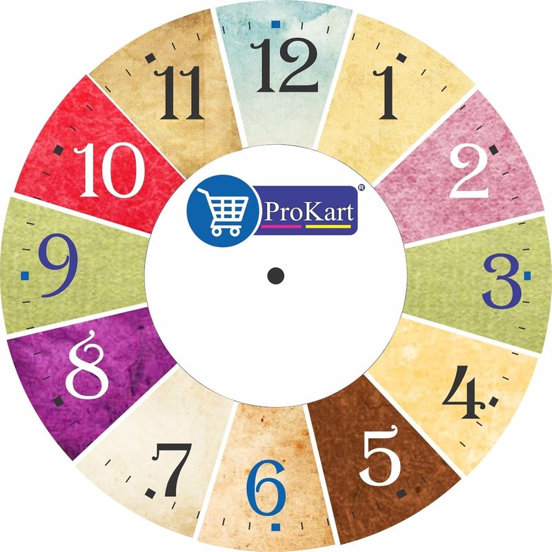 Prokart 12 Inch Modern Stylish Wall Clock Multicolor Decorative Wall Watch for Home, Office, Shop Decor. - Image 3
