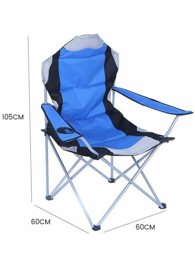 GO2CAMPS Foldable Camping Chair With Cup Holder Heavy Quality (Blue)  - Image 2