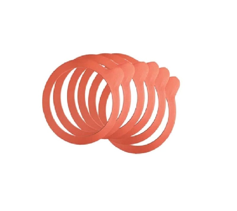 Weck 100mm Rubber Seals / Rings (Set of 10). Fits WECK Models 739 740 741 742 743 744 745 748. Red - Image 1