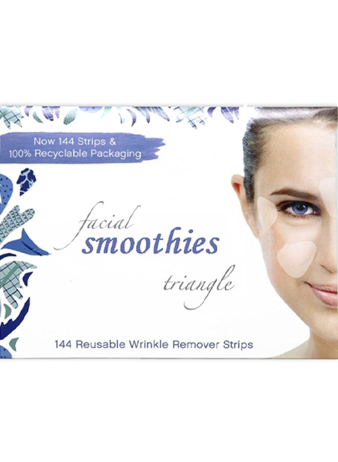 Smoothies - Facial Smoothies Triangle Wrinkle Remover Strips, Smooth Treatment Patch Reduces and Helps Prevent Wrinkles, Reusable Smooth Wrinkles Face Lift Stickers - 144Pcs - Image 1