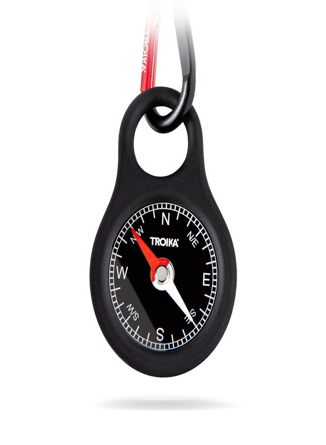 Troika Wegweiser, Item COS10/BK Pocket Compass with Carabiner Black - Image 1