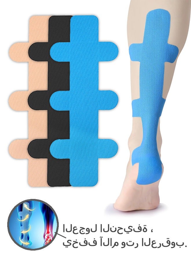 Beyond Kinesiology Tape for Achilles Tendon, Sweatproof Kinesio Tape for Relief Knee, Achilles Tendon Tape Precut - Image 1
