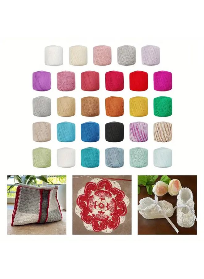 Color 08 Soft Light Beige Crochet Thread Yarn 50g For Clothing Handbags Shoes DIY - Image 1