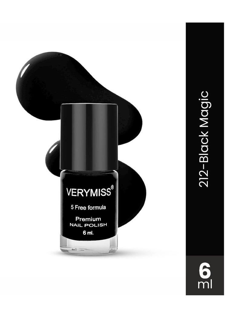 Verymiss Premium Non UV Gel Nail Polish 6 ml 212 Black Magic - Image 2