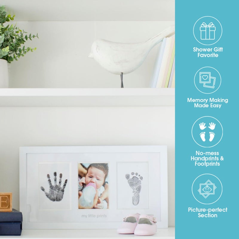 Pearhead Baby Hand and Footprint Kit - Inkless No Mess Clean-Touch Ink Pad, Newborn Keepsake Frame, Nursery Decor Essentials, Perfect Shower Gift for Boys and Girls, White - Image 4