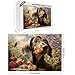Ulord Great Jigsaw Puzzles for Adults 300 Pieces Dachshund Puppy Palying in The Garden Puzzles for Adults Toys Gift Family Decoration Kids Puzzle - Image 4