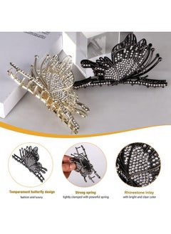 Large Cute Butterfly Claw Clips For Women Girls Curly/Thick/Fine Hair Big Rhinestone Hair Clips Strong Hold Hair Jumbo Jaw Clip Hair Styling Accessories - pzsku/ZDA13385D1421CADED121Z/45/_/1696665074/58836741-822b-49e2-8fa1-1c8d3e8f2bc3