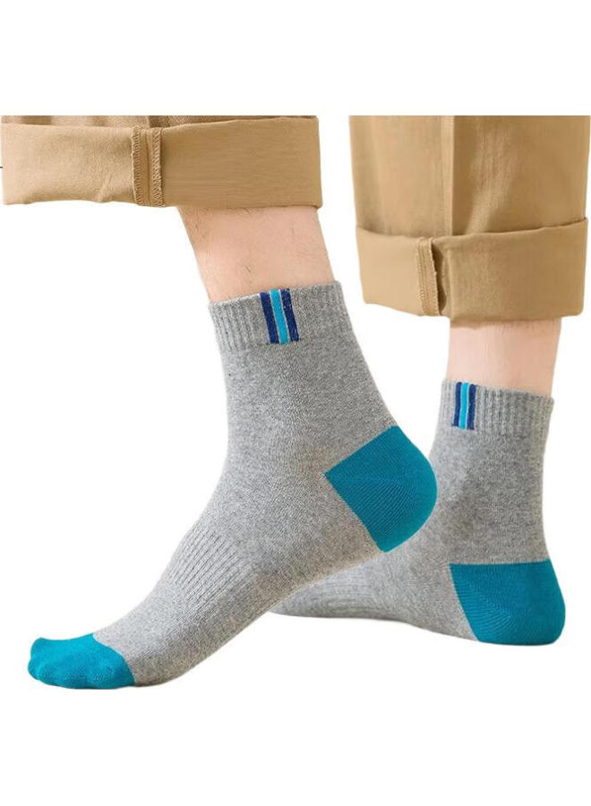 Cotton Thirteen Mianshisan Men'S Socks [100% Pure Cotton, Antibacterial, Odor-Resistant] Mid-Calf Socks For Autumn And Winter, Breathable Long Socks, 8 Pairs - Image 3