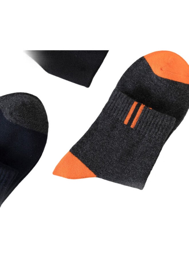 Cotton Thirteen Mianshisan Men'S Socks [100% Pure Cotton, Antibacterial, Odor-Resistant] Mid-Calf Socks For Autumn And Winter, Breathable Long Socks, 8 Pairs - Image 1