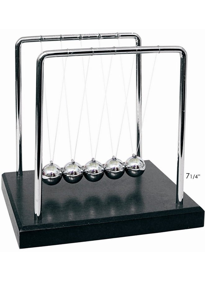 PowerTRC PowerTRC Newtons Cradle Balance Balls 7 1/4" | Science Physics Gadget | Desk Toys & Accessories  - Image 1