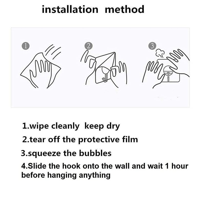 SKY DIAMOND 20 Pcs Waterproof Transparent SelfAdhesive Wall Hooks Heavy Duty Sticky Hooks for Hanging 10KG Max - Image 4