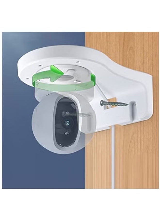 CGSYJ - 2PCS WiFi Wall Mount Brackets for EZVIZ C6 C4 Series IP Cameras Easy Installation Plastic PT Camera Bracket for Indoor Security Systems Support CCTV IP Camera Cable Management - Image 1