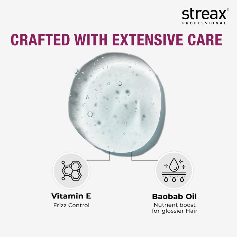 Streax Professional سيروم شعر ستريكس بروفيشينال كانفولين للنساء للشعر الأملس والناعم مضاد لتكسر الشعر مضاد للتجاعيد شعر ناعم خالي من التشابك خالي من البارابين والسيليكون 100 مل - Image 3
