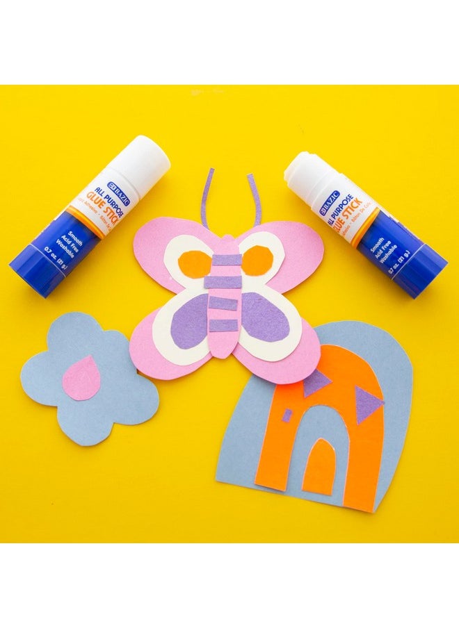 Bazic Products لصق بازيك بريميوم 21 غ 0.7 أوز متعدد الاستخدامات خالي من الحمض لأعواد الغراء للصور والورق وفنون الأطفال والحرف في المدرسة والمنزل والمكتب (2 عبوة) عبوة واحدة  - Image 3