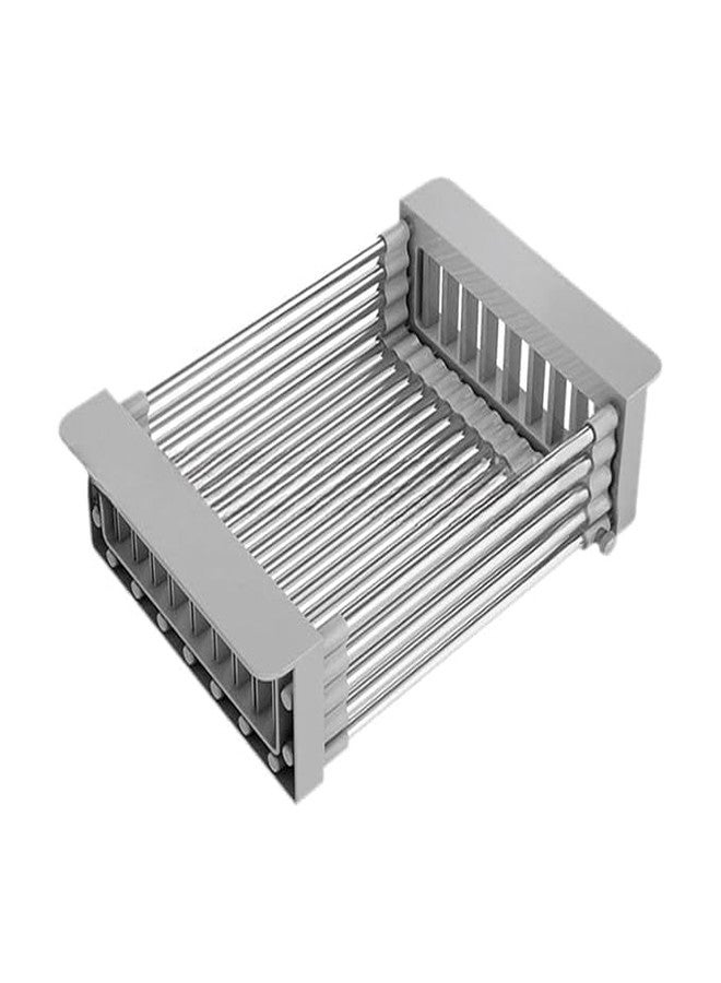 VishBin Adjustable Vegetable Drainer Basket | Premium Stainless Steel | Fruits Washing Basket | Adjustable Dish Drainer | Over Sink Strainer | Expandable Up to 50 cm - Image 1