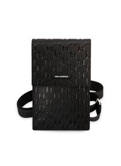 Karl Lagerfeld Karl Lagerfeld Monogram Plate Phone Pouch with Strap and Cardslots  - Image 3