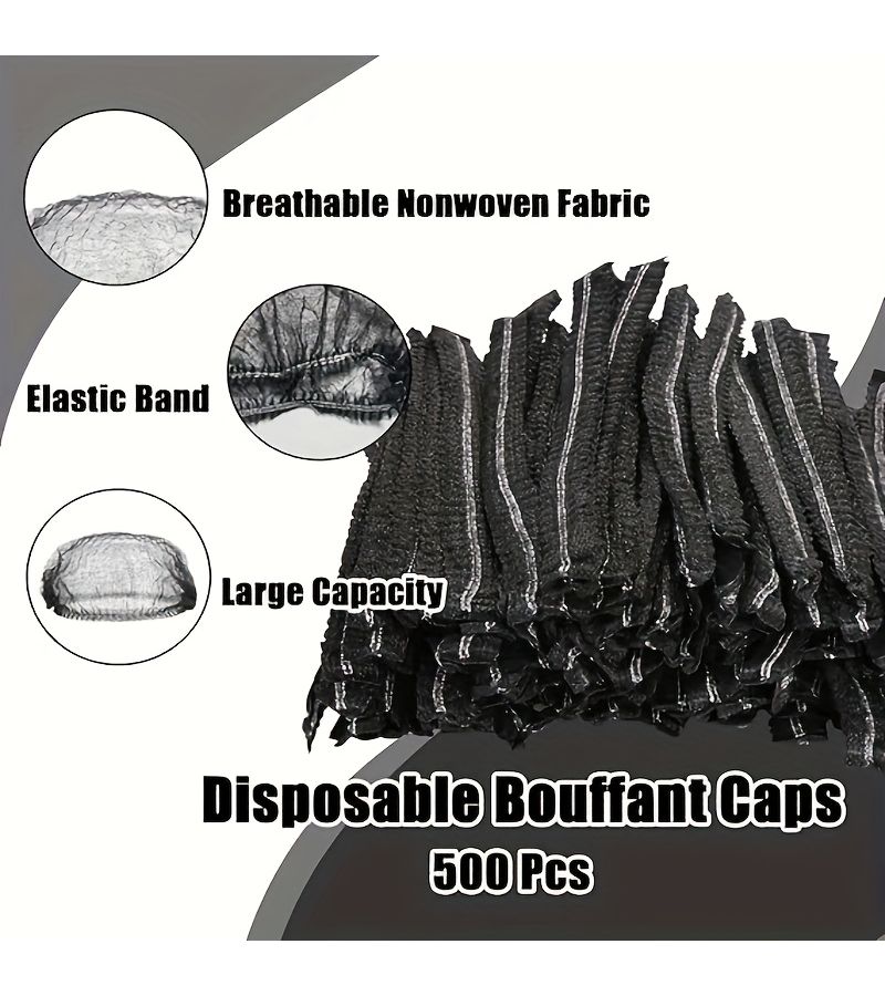 29pcs Disposable Hairnet Fluffy Cap Bulk Pink Hair Cover Dust Cap - Image 2