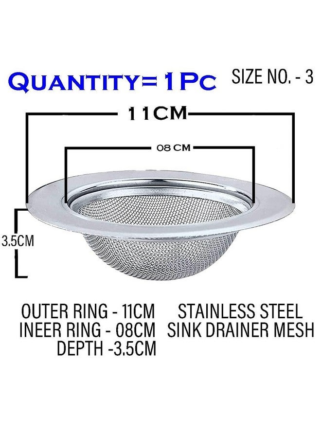 Styxon Kitchen Bathroom Sink Drain Strainer Screen, Stainless Steel Sink Garbage Disposal Stopper Mesh Basket, 4.5 Inch, Silver - Image 3
