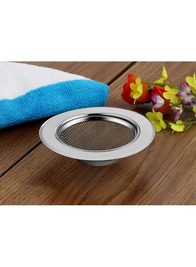 Styxon Kitchen Bathroom Sink Drain Strainer Screen, Stainless Steel Sink Garbage Disposal Stopper Mesh Basket, 4.5 Inch, Silver - Image 5