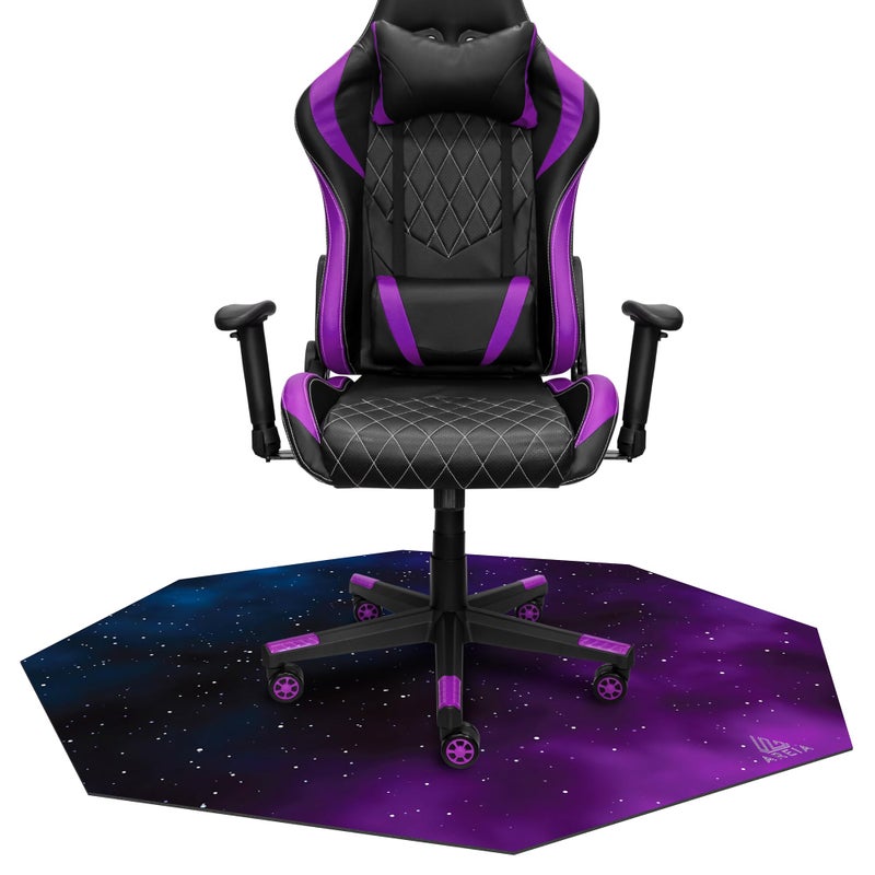 Areia AREIA Gaming Chair mat 47 x 47 Noise Cancelling Gaming mat  AntiSlip Gaming Floor Mat  Scratch Resistant Mat for Office Chair  Octagon Computer Chair Mat for Hardwood Floor 